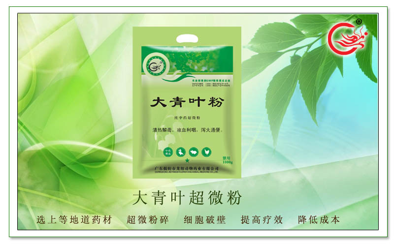 大青叶超微粉，治疗鸭病毒性肝炎、鸭瘟、非典型性瘟热病等疾病