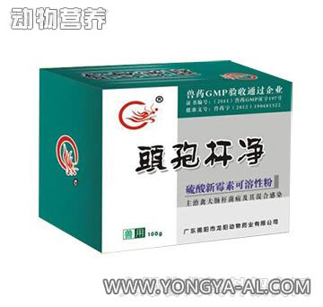 头孢杆净，主治家禽各种细菌引起的顽固性肠炎和耐药性大肠杆菌